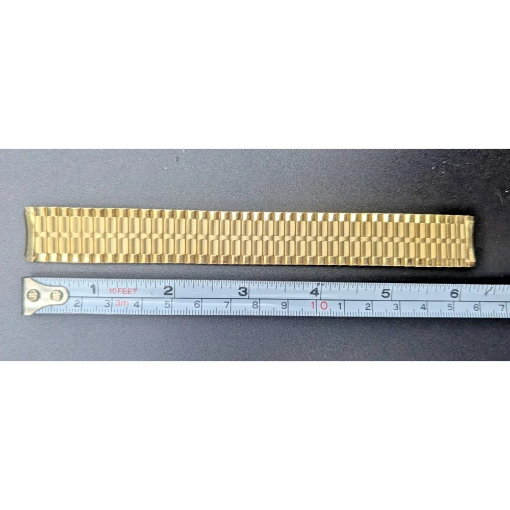 Speidel Gold Twist O Flex Stainless Steel Mens Watch Band